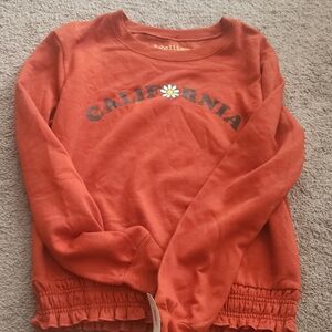 Rust Orange "California" Graphic Sweatshirt By Rebellious NWT